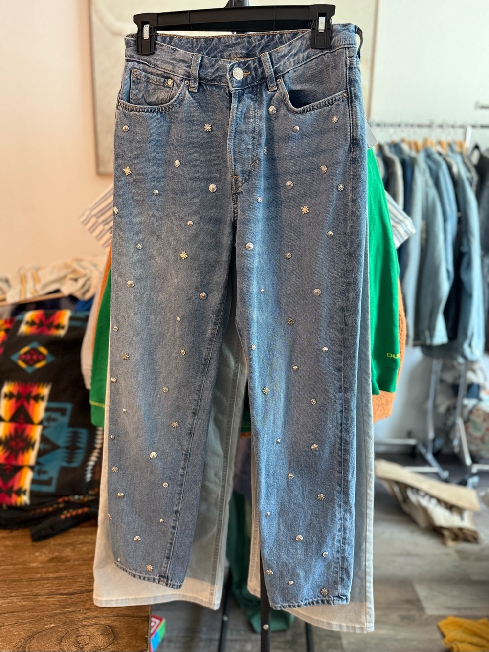 Embellished Light Blue Women's Jeans